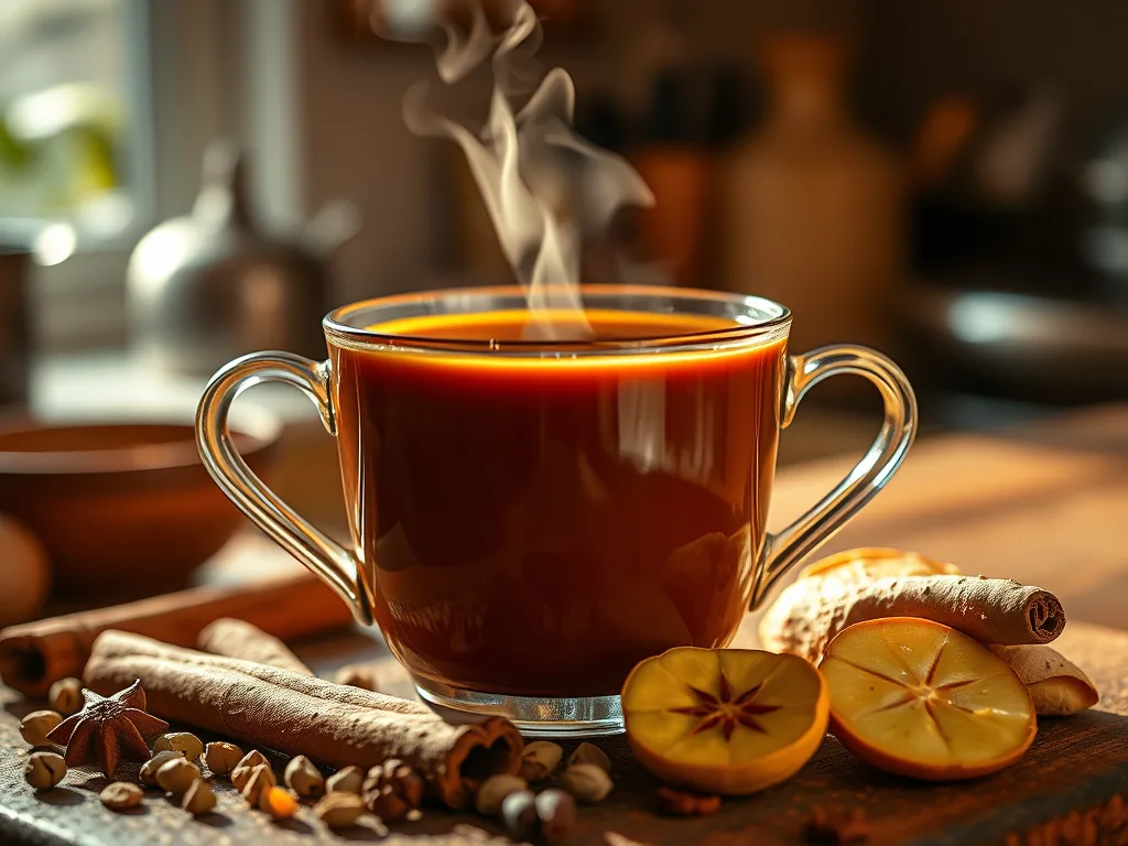 Receita de chá temperado indiano Masala Chai com sabores ousados