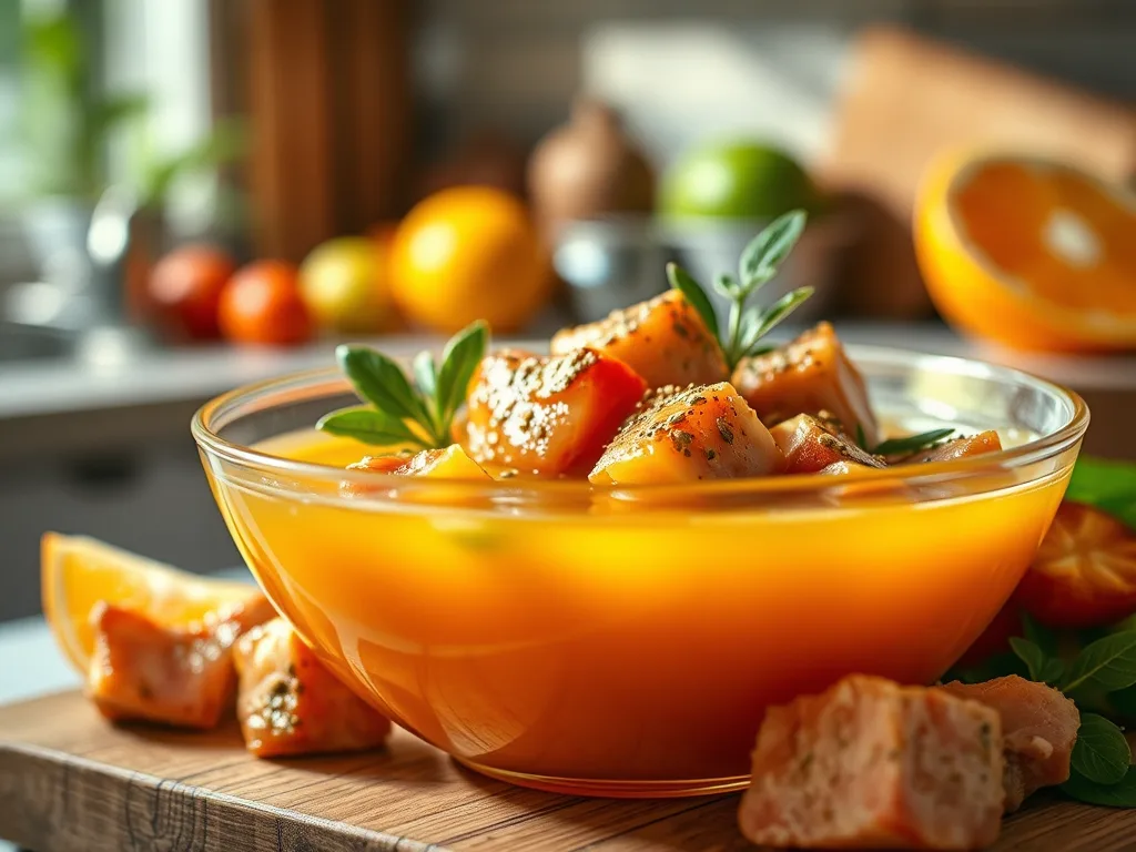 Receita de marinada com molho mojo cubano e alho e frutas cítricas