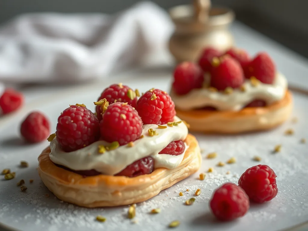 Mille-Feuille Framboise Pistache – Dessert pâtissier français élégant