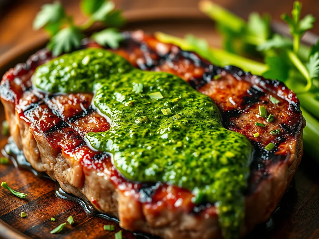 Argentinian Grilled Ribeye with Chimichurri Sauce
