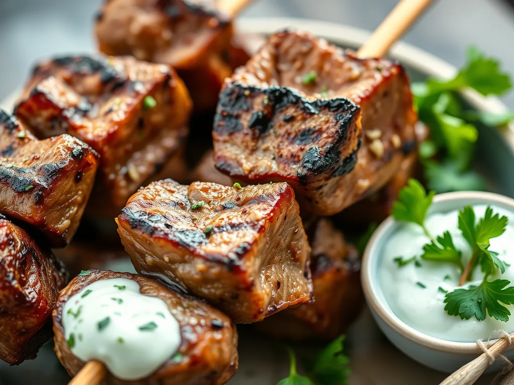 Greek Lamb Souvlaki with Tzatziki – Easy Skewer Recipe