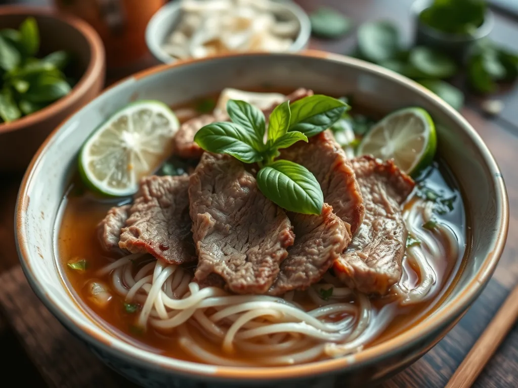 Vietnamese Pho Bo (Beef Noodle Soup)