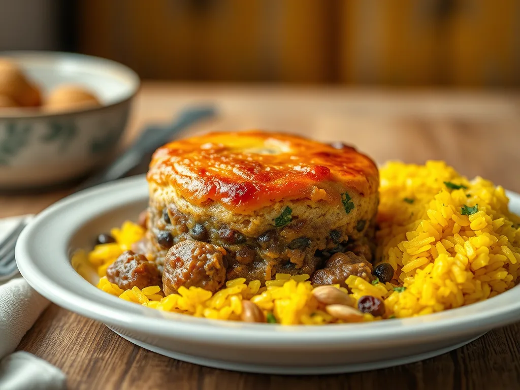 South African Bobotie with Yellow Rice