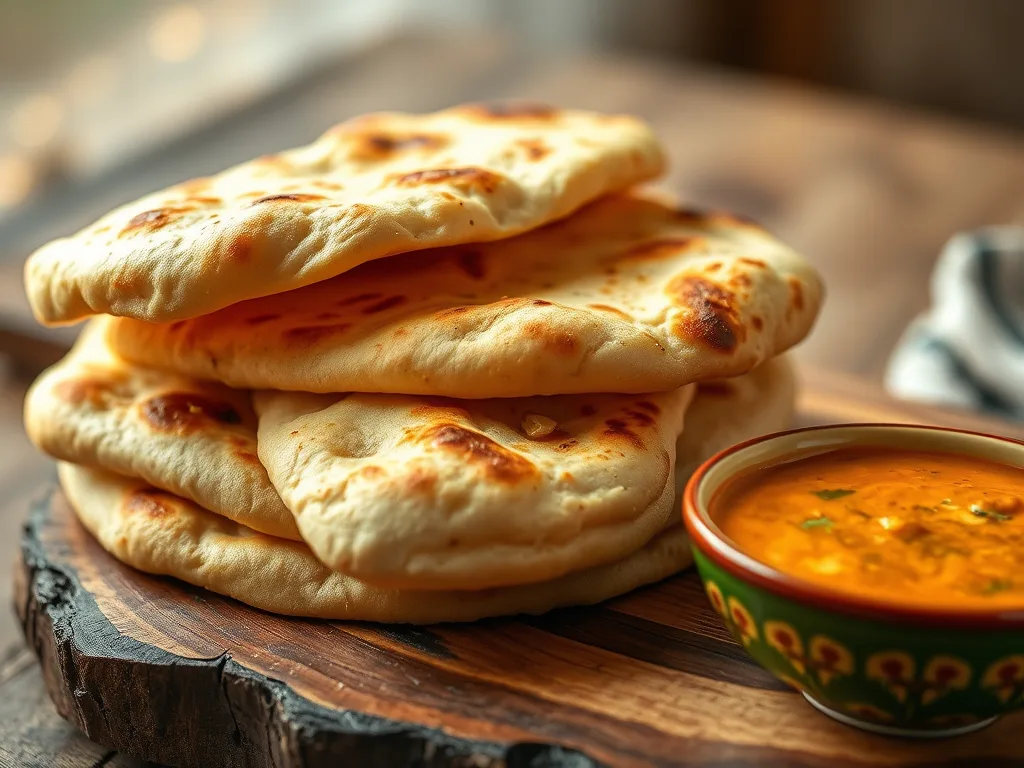 Hausgemachtes indisches Knoblauch-Naan-Brot-Rezept