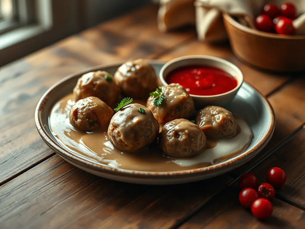 Boulettes de viande suédoises avec sauce aux airelles Recette scandinave