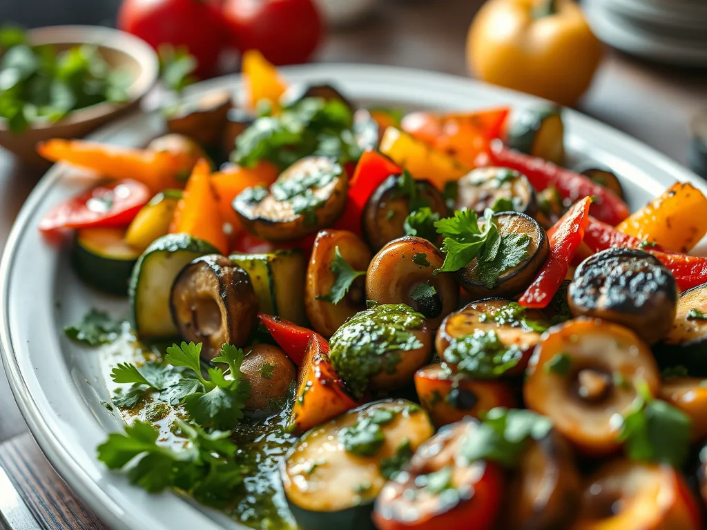 Receita de Chimichurri Argentino com Legumes Grelhados