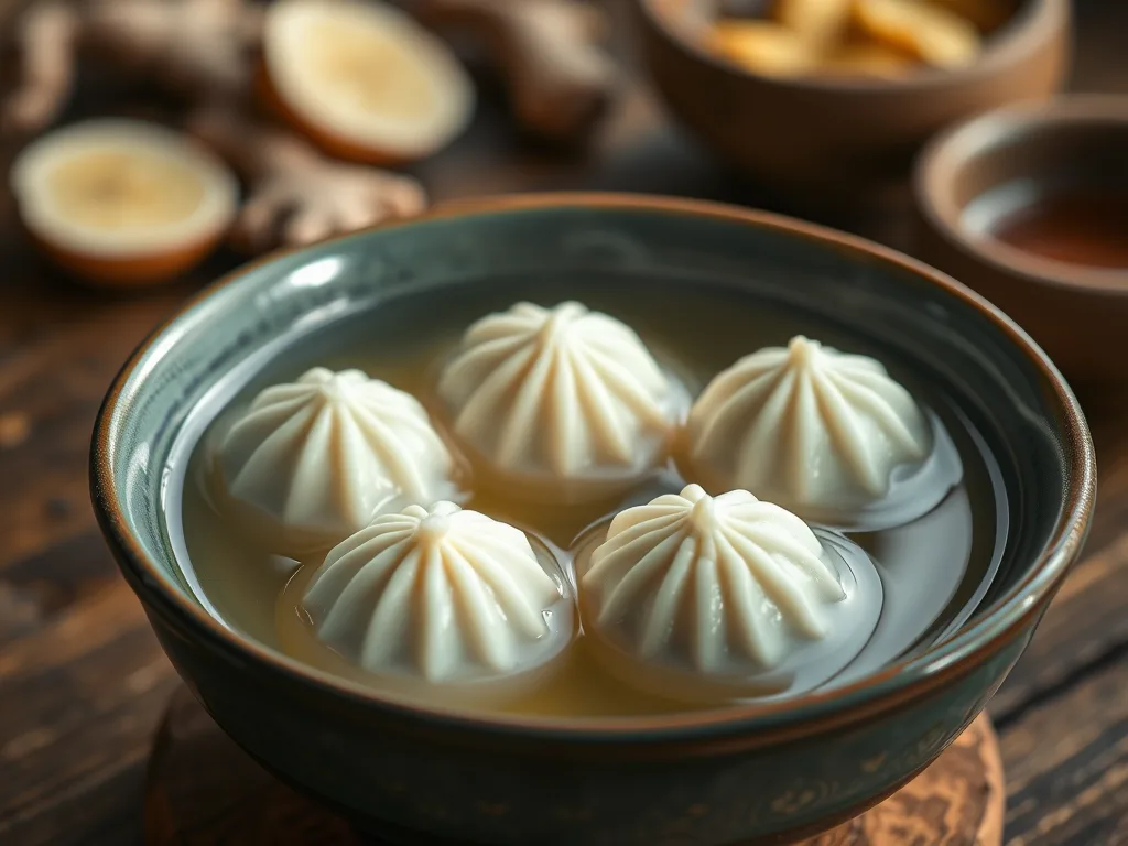 Postre chino de bola de arroz glutinoso Tang Yuan de sésamo negro