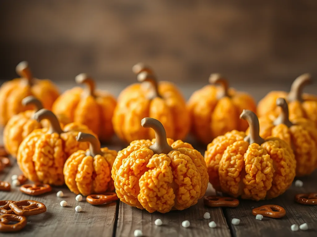 Gâteries Rice Krispie à la citrouille – Rice Krispies festives d'Halloween