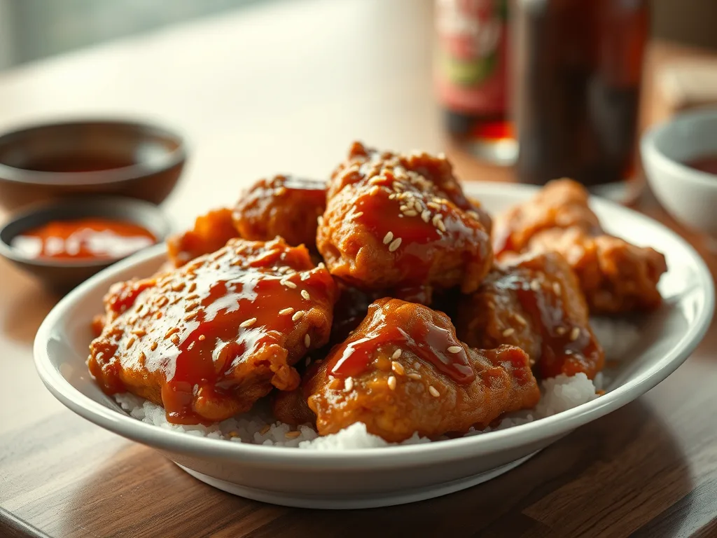 Korean Dakgangjeong (Sweet and Crispy Chicken)