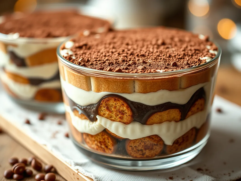 Tiramisu italien classique au café et dessert au mascarpone