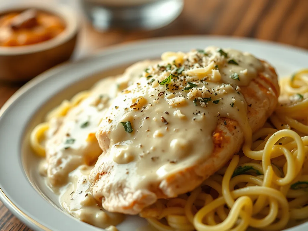 Pollo Keto Alfredo Pollo Cremoso Bajo En Carbos