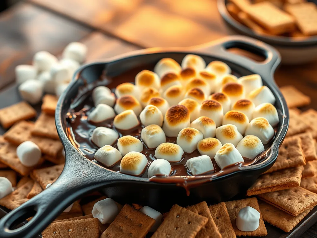 American S'mores Dip – Easy Chocolate and Marshmallow Dessert