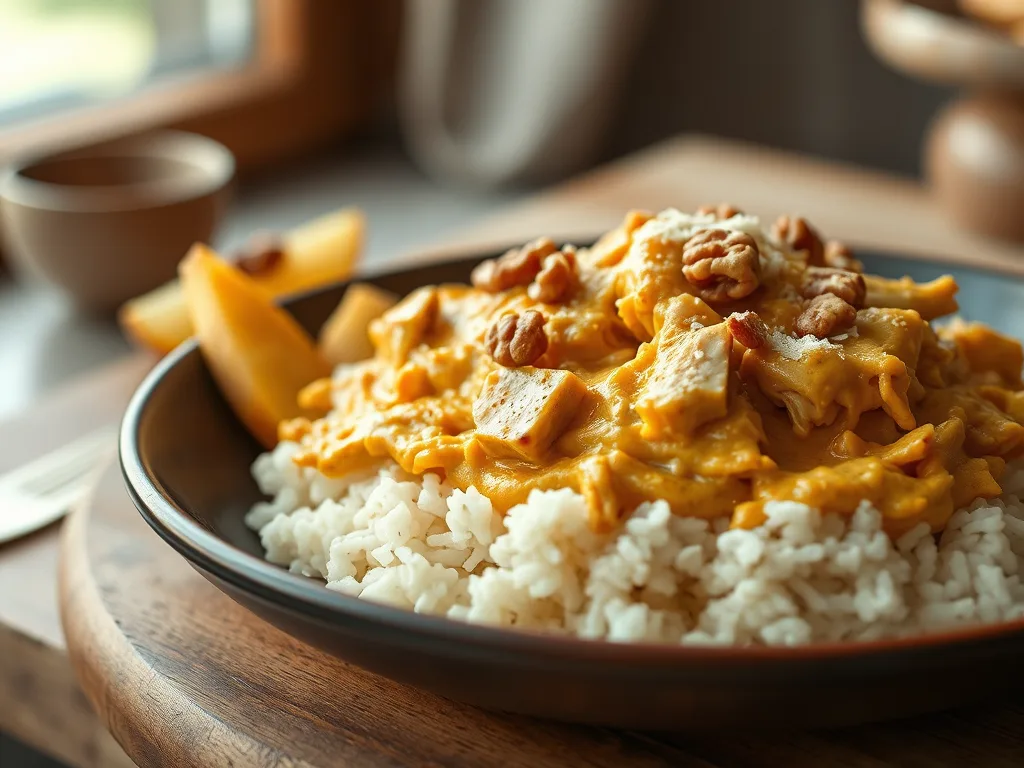 Frango Cremoso Aji de Gallina Peruano com Receita de Molho Picante de Aji