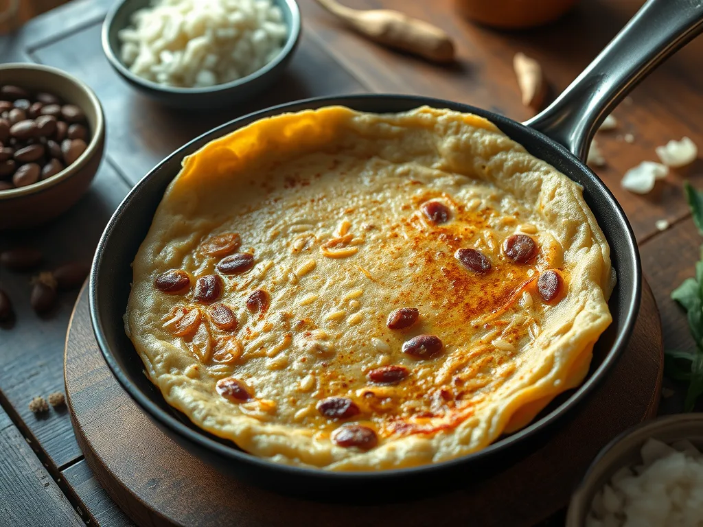 Rezept für peruanischen Tacu-Tacu-Reis-Bohnen-Pfannkuchen