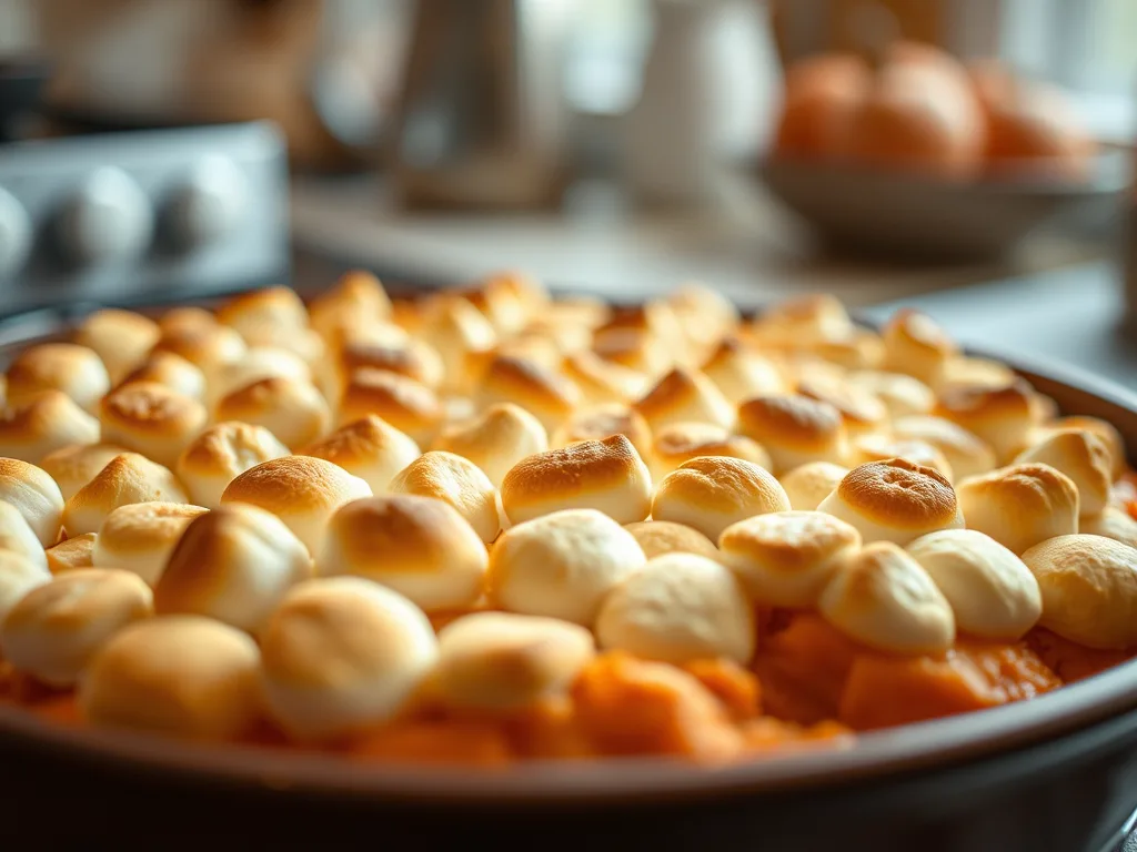 Casserole de patates douces – Accompagnement de Thanksgiving aux guimauves