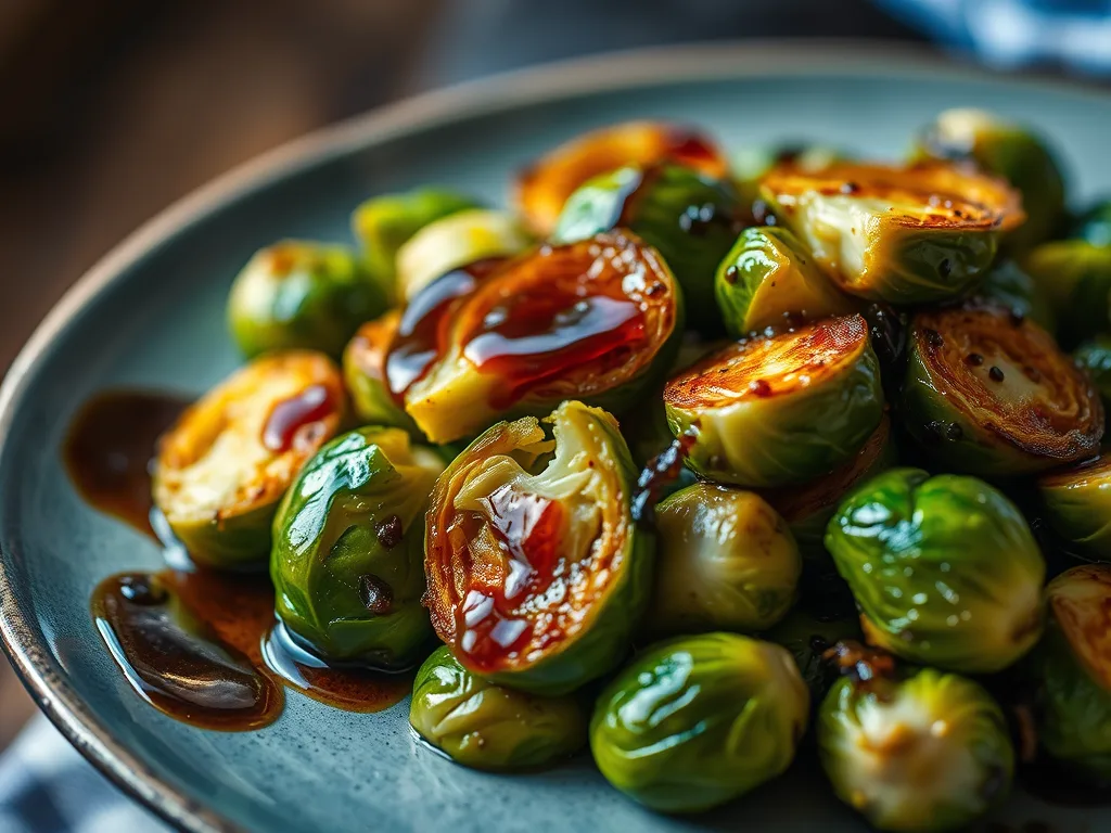 Roasted Brussels Sprouts with Balsamic Glaze – Thanksgiving Side Dish