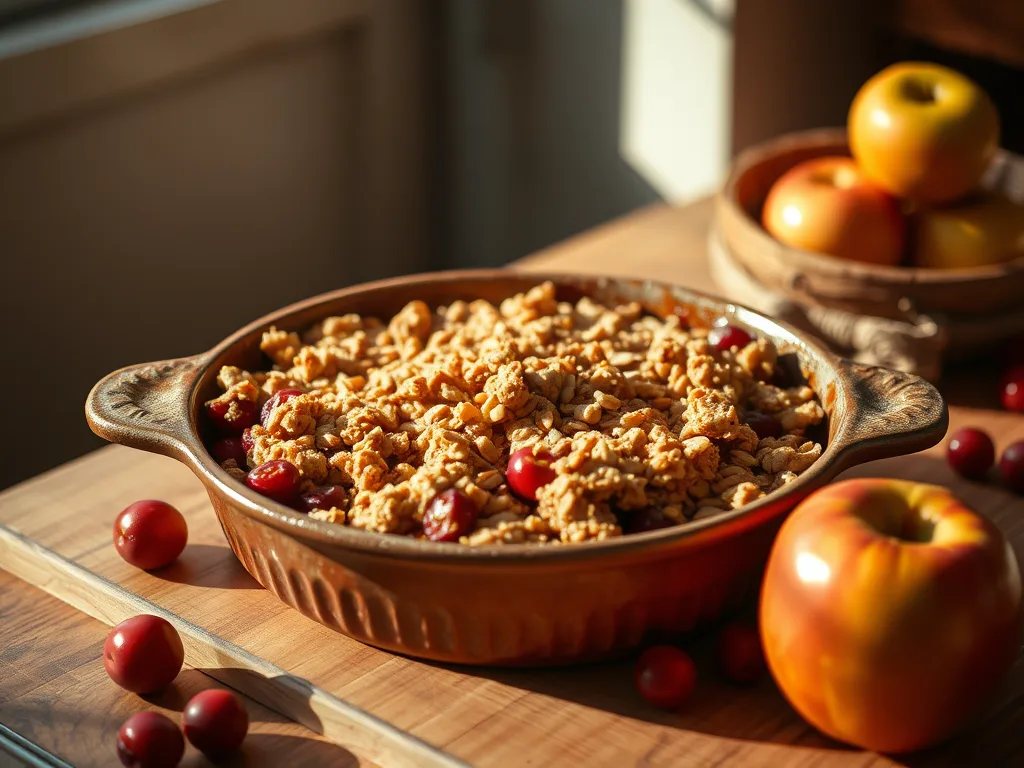 Apple Cranberry Crisp Thanksgiving Dessert Recipe