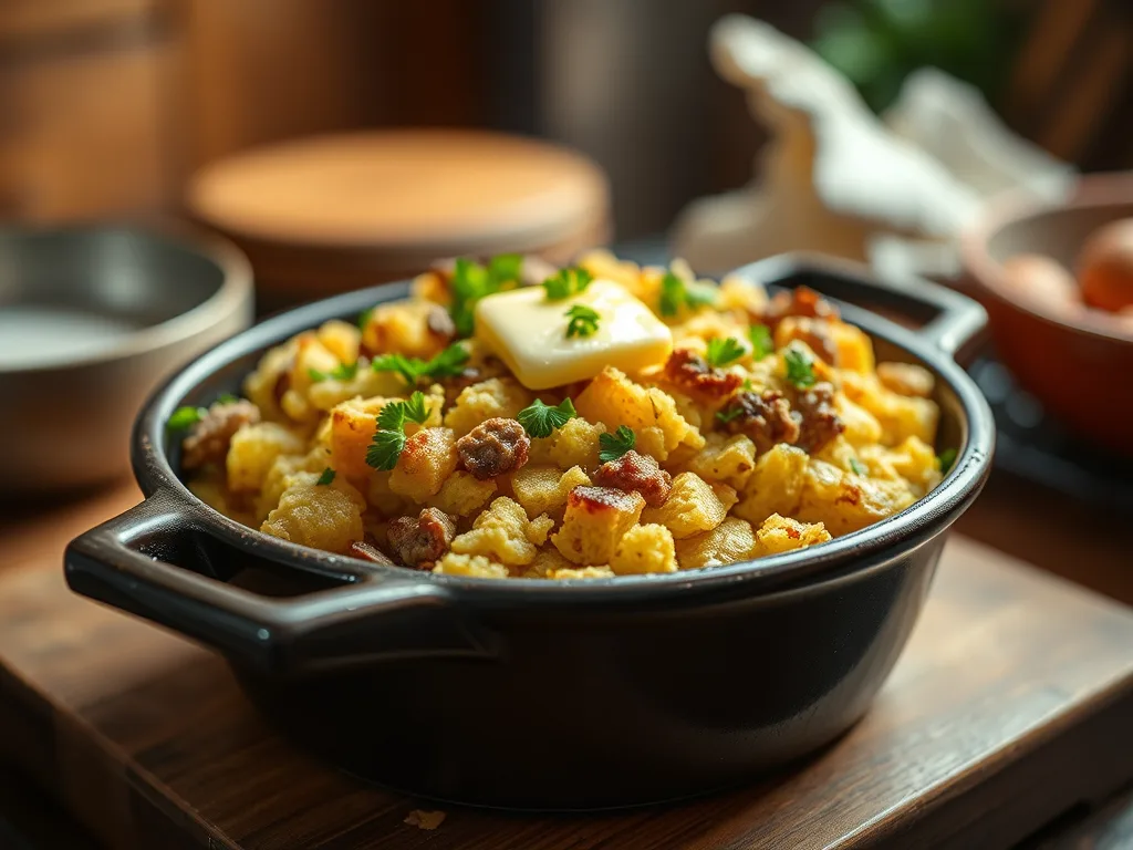 Maisbrotfüllung mit Wurst – Rezept für Thanksgiving-Füllung