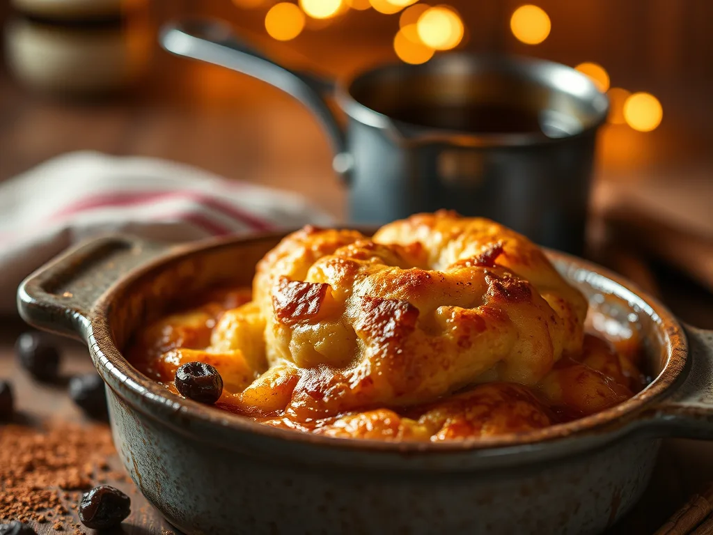 Christmas Bread Pudding with Rum Sauce – A Festive Dessert Recipe