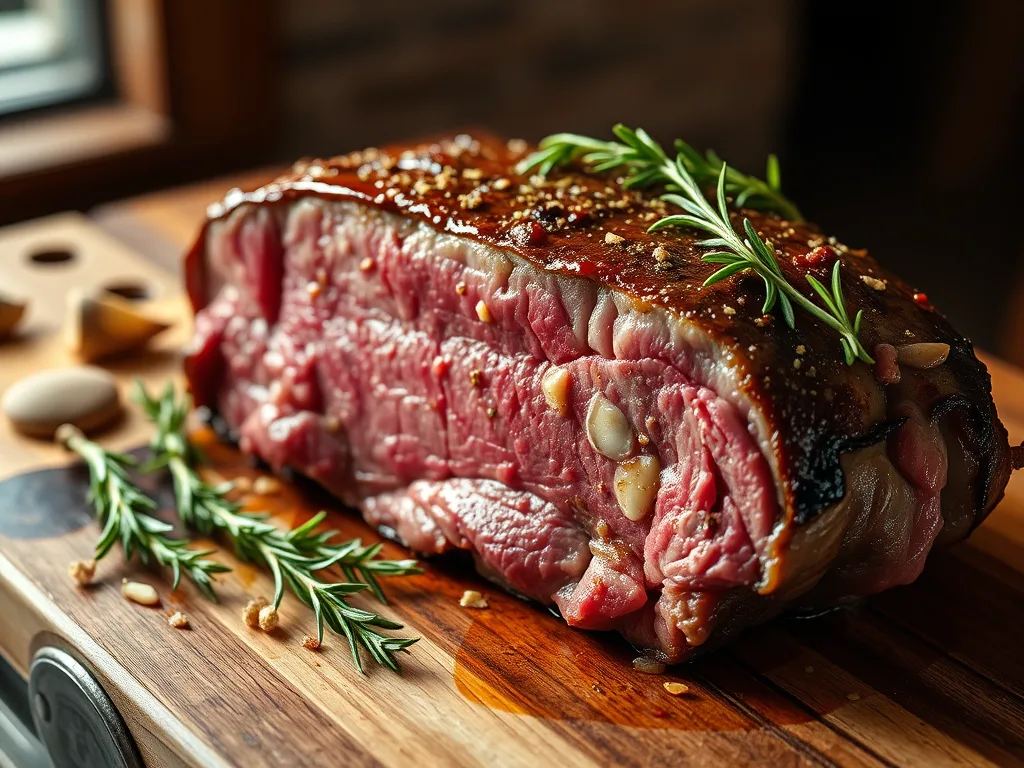Roasted Prime Rib a Christmas Garlic Herb Butter Recipe