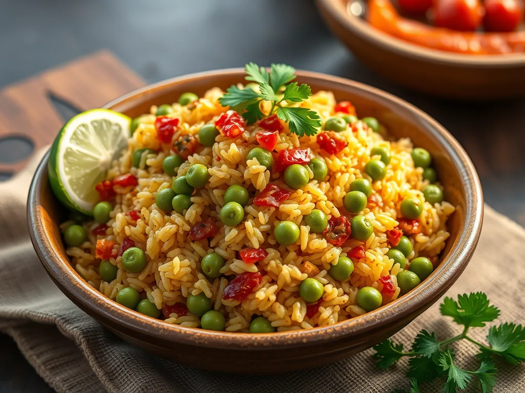 Puertoricanischer Arroz con Gandules (Reis mit Taubenerbsen)