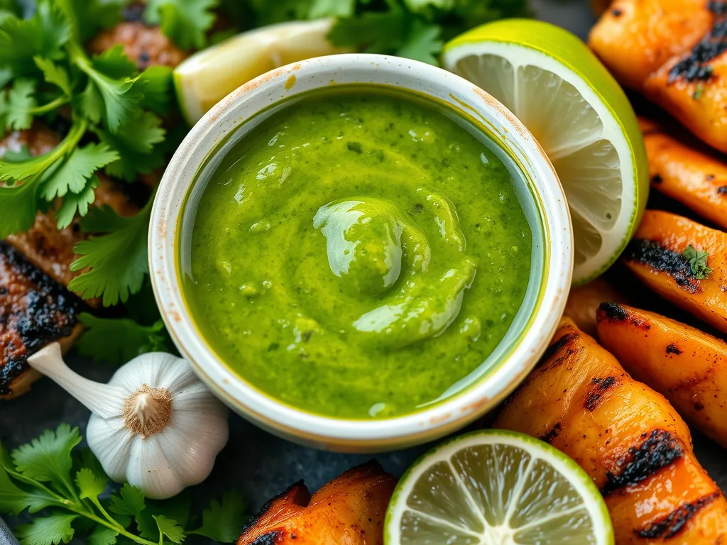 Puerto-ricanische Salsa de Cilantro y Limón (Koriander-Limetten-Sauce)